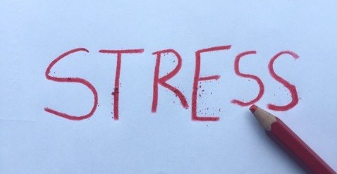Stress geschreven met potlood