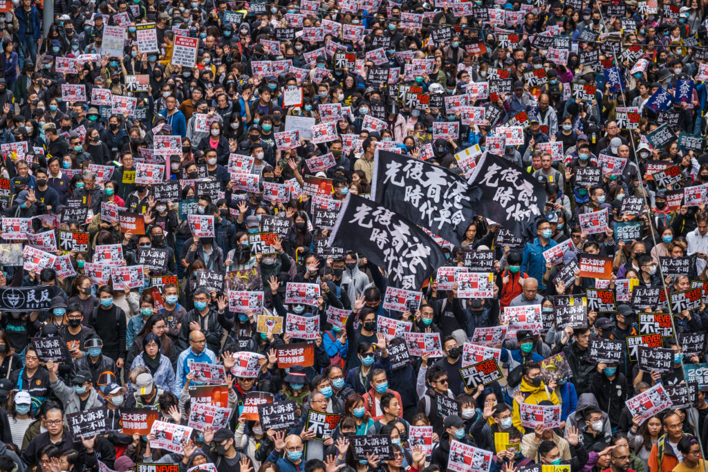 Thousands protest in Hong Kong against new law